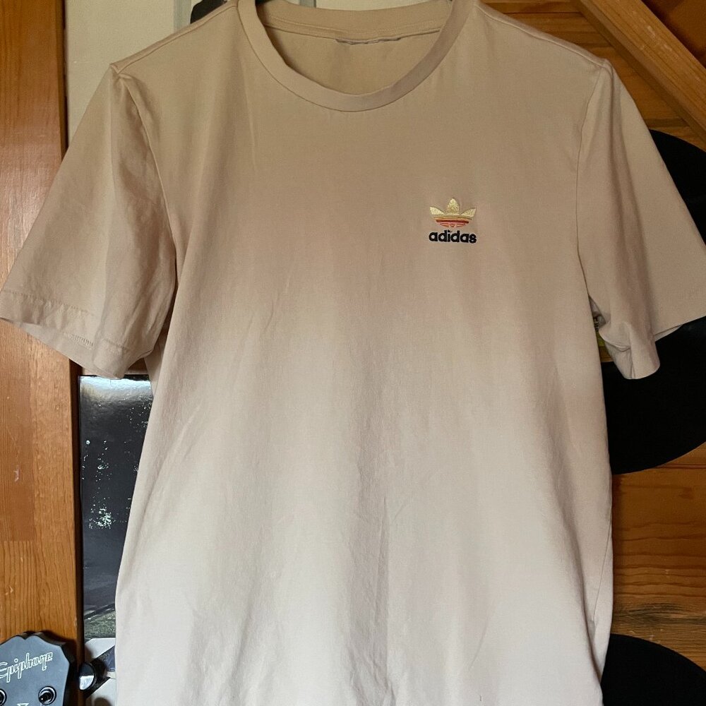 ADIDAS "Protect What You Love" Cream T-Shirt Size Small Originals